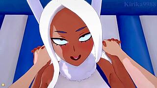 О боже, я-я занимаюсь интенсивным POV сексом с Химико Тогой и Руми Усагияма Мирко из Моя Геройская Академия хентай