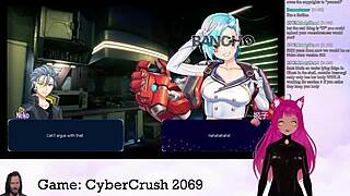 Vtuber Lewdneko pelaa Cybercrush 2069 isoilla tisseillä.
