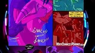 Tegneserie Fest Med Vild Rule 34 Comic Action I Nat