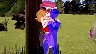 Serena ve Bea, Siz İkiniz Pokémon Hentaisinde O Yaşlı Adam Tarafından Sertçe Sikiliyorsunuz