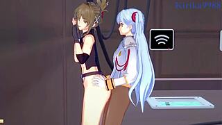 Nine, Chitose Kisaragi, Ruri Hoshino Vad Leszbikus Futanari Akcióban