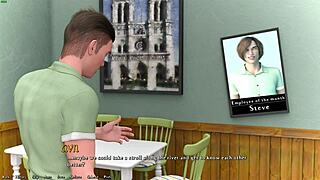 عملاقة أنمي بدينة منحنية في زي مثير تحصل على صدر كبير ينيك في كرتون 3D