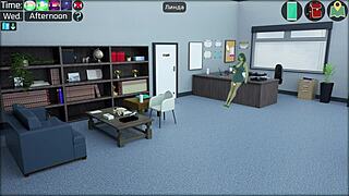 Milfy City Deel 28: Kantoorvrouw Wordt Naughty met Lul Zuigen en Tepel Spel