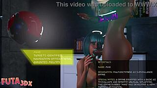 Futa3dx - Горячая синяя волосатая сука жаждет сосать толстый фута член