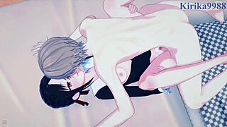 辉夜真妃、藤原千花和四宫辉夜潜入辉夜大小姐本子中的狂野性爱