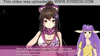 Секси азиатска нинджа прислужница се подчинява на японски господар в maledom хентай сцени от Ninnin Days част 4