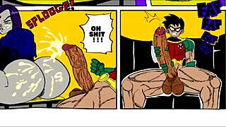 טין טיטנס הקלה עם זין גדול רייבן וסטארפייר פעולה