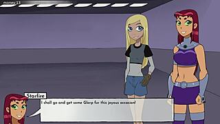 18Titans Част 8 С Starfire в DC Comics Пародия Анимации с Teen Titans Действие