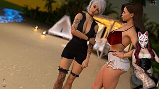 Stappen van Ontucht 31 - Sexy Meiden Strippen op het Strand!