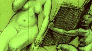 复古色情画作在复古动漫风格中活过来