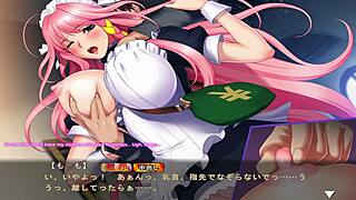 Вълнуваща прислужница и игра с цици с Момо Сцена 2 Акшън