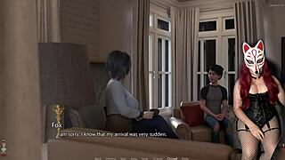 Золотой мальчик 13 с мачехой в сеточках, большими сиськами и зрелым фетишем