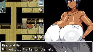 那个晒黑的女孩Natsuki在Hentai游戏第12集户外自慰他的巨大BBC 😏