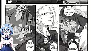 女孩之夜狂野转折，扶她动作！大奶和本子热浪在漫画游戏中爆发！