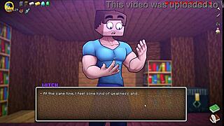 Hornycraft пародия: ведьма тестирует зелье для роста гигантского члена