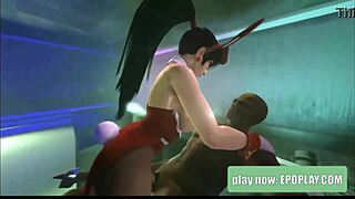 हेय बनी स्लट मोमिजी, तू क्यूं उस बड़े ब्लैक मॉन्स्टर लंड को राइड कर रही है 3डी ऐनिमे में?