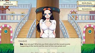 情熱的な海賊パロディ、ナミが夜に裸で