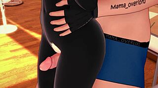 恋人がエンダーマンに変装してベッドで遊ぶ、この3Dマイクラヘンタイに参加する？