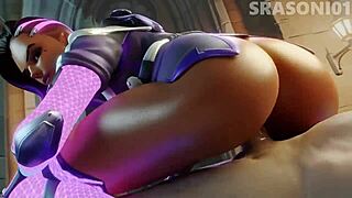 nu mă satur de Overwatch Sombra ca latină ebony care ia în cur în animație 3D Rule 34
