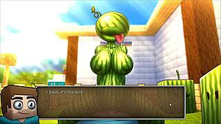 ว้าว ผู้คุมใน Hornycraft ตอนที่ 44 อยากควยใหญ่ของ Steve ในกางเกงโยคะ! 😍