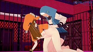 梅和布里奇特在《罪恶装备》变态中激烈肛交