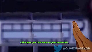 Riley Reid i tegnefilm hentai, leverer dampende blowjob scener med flair