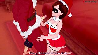 Η Helen Parr ως Elastigirl πιπιλίζει τον λάθος Άγιο Βασίλη στο The Incredibles πλήρης φαντασία