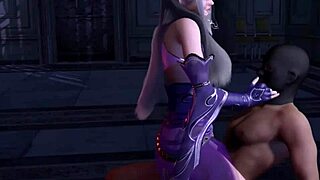 3D可爱亚洲模特被怪物鸡巴喷水高潮