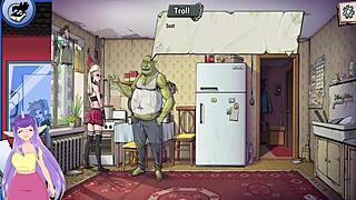 Καυτή ξανθιά elf με μεγάλα στήθη γίνεται σέξι στο souper game demo