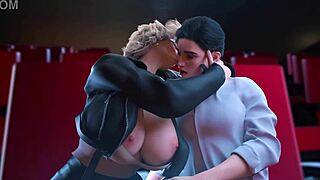 Noite de Encontro com as Grandes Tetas da MILF Evelyn em Animação 3D