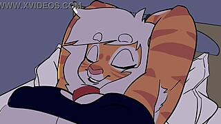 Эй, а что если две девушки с большими сиськами и жопами делят одну кровать для интенсивного анимационного действия?