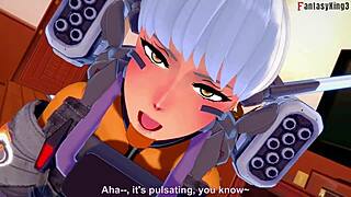 Valkyrie blowjob POV seks dalam fantasi Apex Legends