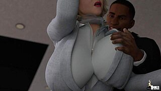 年轻CEO逼迫他丰满犹太秘书进行激烈大鸡巴审讯，可爱3D卡通动漫