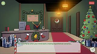 claus secret surprise xmas hentai game ep 5 femboy ejaculează peste fața drăguță a elfului Santa cu blowjob pulă uriașă