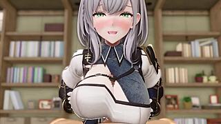 Mammas stemme i hentai joi trening er intens, god gutt! 😍