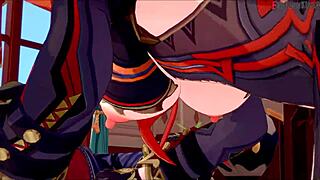 Mavuika trage tare în biroul lui Jean pentru Genshin Impact fantasy