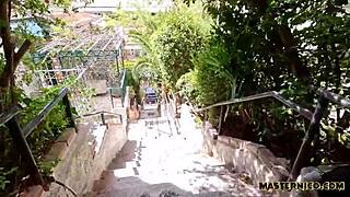 Intriguing amateur vlog features Jamie Young 18+ exploring Athens with sensual encounters