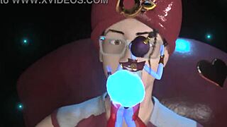 היי, שלישייה משוגעת ב-3D עם בנות חזה גדול וזין רבים