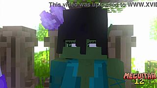 旧视频重聚 - 想要大奶子在 Minecraft 色情动作中？