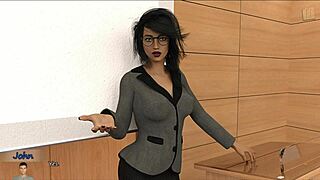 Storstadsnöjen 16: Fru Cooper bjuder hem John istället för att prata på college, hennes stora tuttar och milf-vib lockar honom