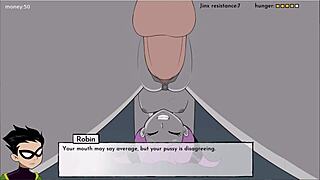 Teen Titans kahramanları Raven ve Jinx tam seks sahnesi anime hentai'de