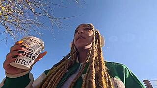 Ebony Luna Black sieht mich auf der Straße und fickt mich hart zu Hause! 🔥