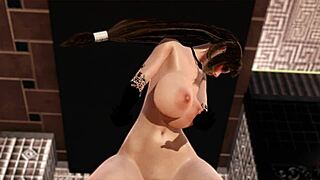 Kurba preda telo podlogi v bordelu za trdo jebanje