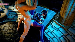 Hey, Cao Ying takes on a huge cock in wild 3D animation action.