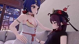 Hu Tao raziskuje globoke lezbične želje v animu