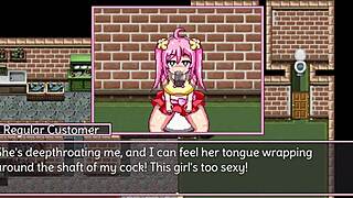 ノエルが屈辱的なゲームシーンでオナニー