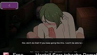 Hentai Sore Tabecha Dame com Dama Erótica em Jogo Anime