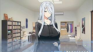 Summer Clover harem hentai igra epizoda 11 s BDSM sesijom i footjobom od slatke azijske devojke u seksi outfitu s velikim sisama