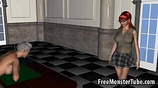 Yo, două babe cartoon 3D se fut tare de James Bond, așa fierbinte! 🔥