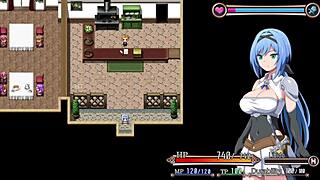 Dobrodruh s velkýma prsama a zadkem padá do pasti v jeskyni v tomto hentai anime hře fetish část 2